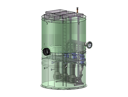 КНС с погружными насосами