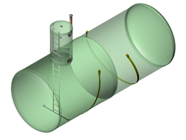 Горизонтальная накопительная емкость 50 м3