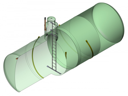 Горизонтальная накопительная емкость 200 м3