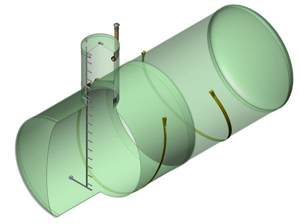 Горизонтальная накопительная емкость 50 м3