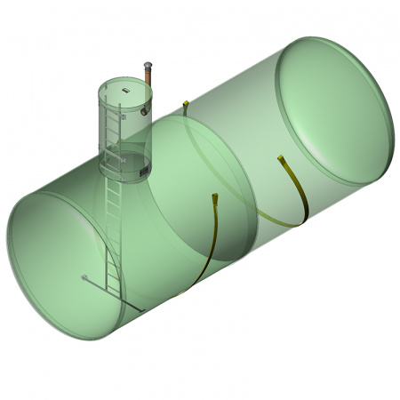 Горизонтальная накопительная емкость 55 м3