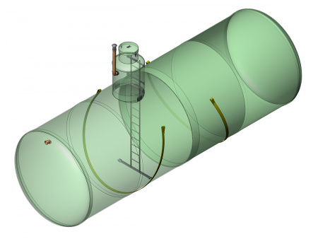 Горизонтальная накопительная емкость 200 м3