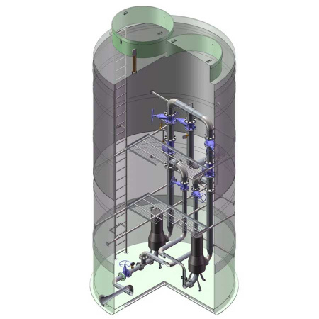 КНС сухая, диаметр 3000 мм