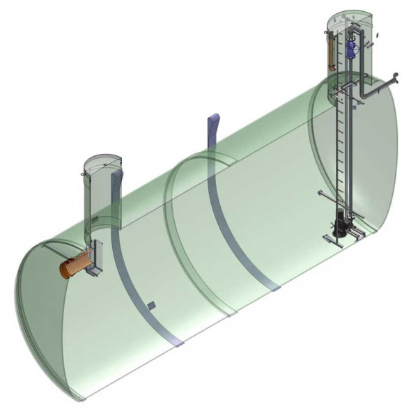 КНС горизонтальная, диаметр 1000 мм