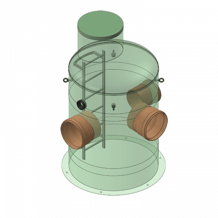 Колодец для водопровода и канализации