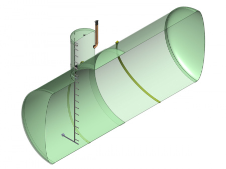 Горизонтальная накопительная емкость 200 м3